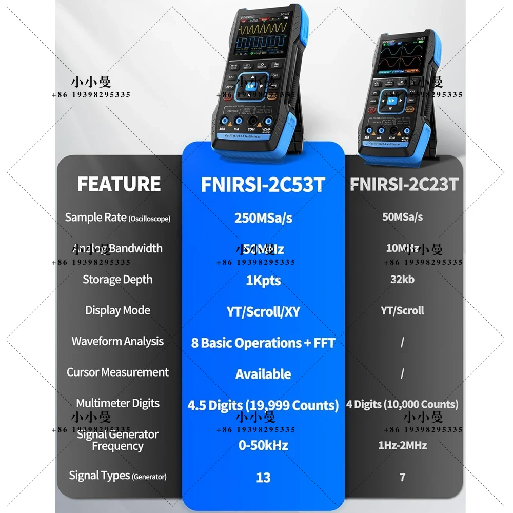 Fnirsi Digital Oscilloscope Handheld - FNIRSI 2C53T Upgraded Handheld Oscilloscope 0MHz