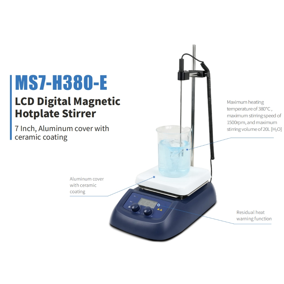 MS7-H380-E Lab Hotplate Magnet - огляд і ціна Lab Magnetic Stirrer Hot Plate