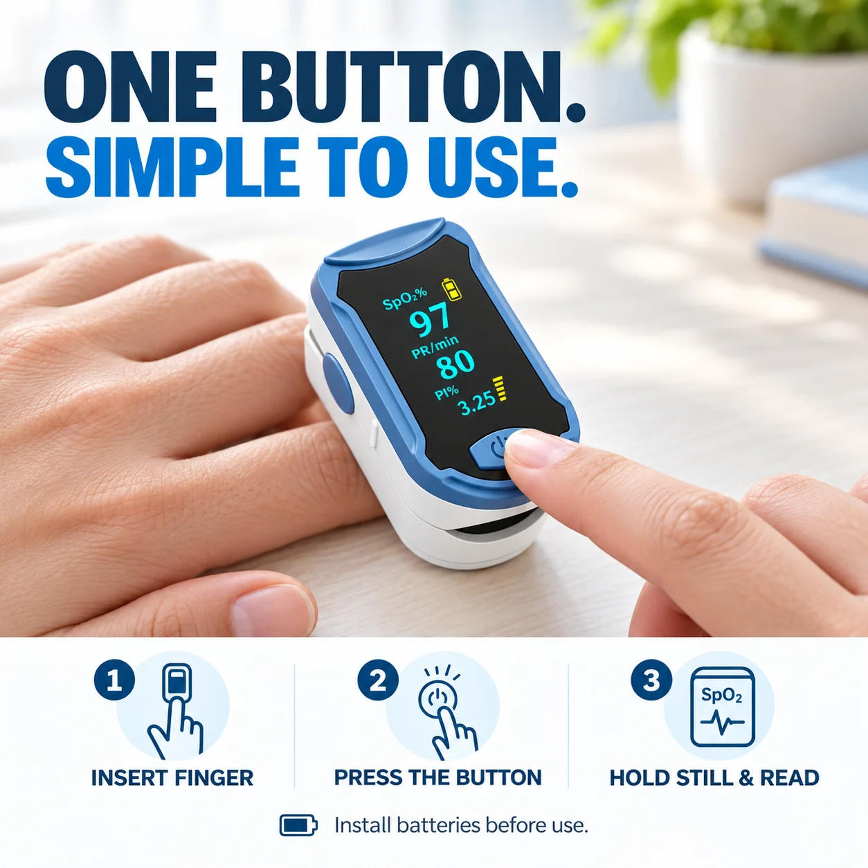 Fingertip Pulse Oximeter SpO2  - огляд і ціна Pulse Oximeter Fingertip Rechargeable