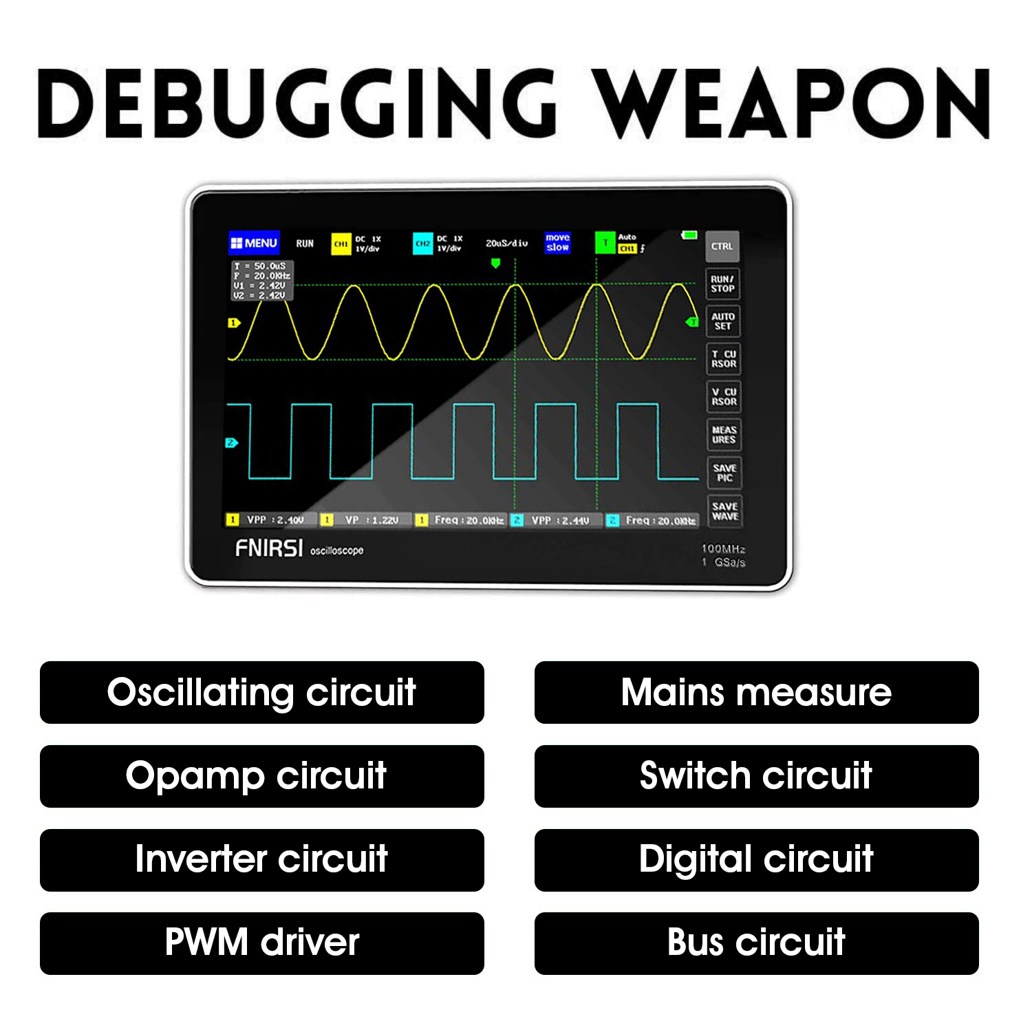 FNIRSI 1013D Plus Oscilloscope - огляд і ціна Fnirsi Digital Oscilloscope Handheld