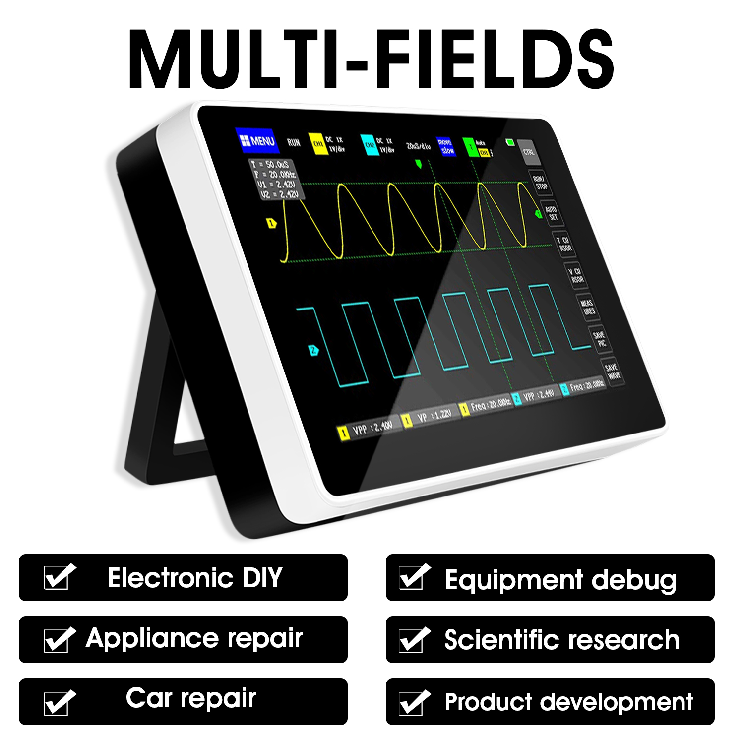 FNIRSI 1013D Plus Oscilloscope - огляд і ціна Fnirsi Digital Oscilloscope Handheld